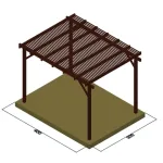 Πέργκολα με περσίδες 5,8εκ. - 300 x 300εκ.