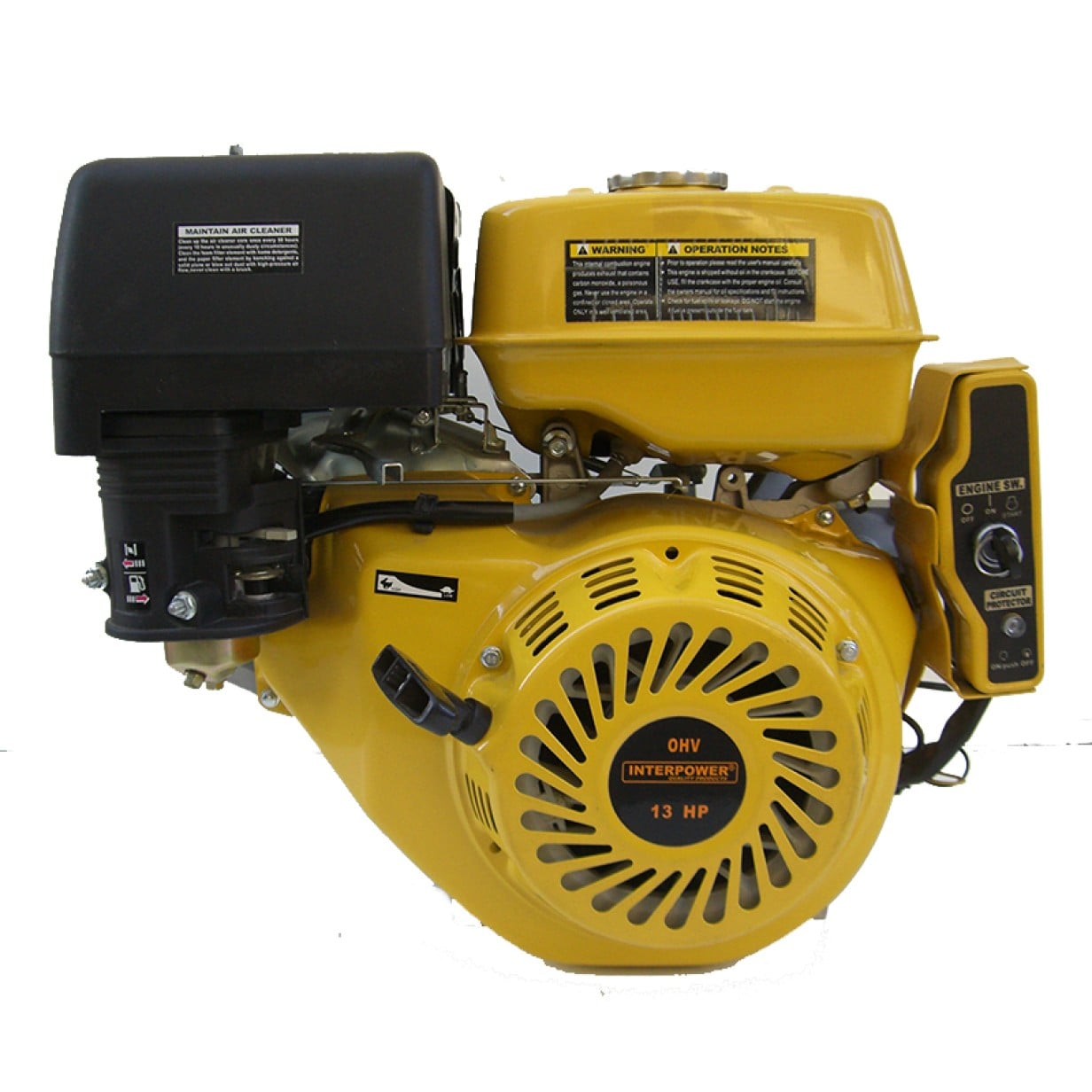 Bενζινοκινητήρας OHV Interpower 188FΕ Q Σφήνα 13HP ΜΕ ΜΙΖΑ