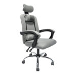 ΚΑΡΕΚΛΑ ΓΡΑΦΕΙΟΥ CRONER HM1196.02 ΓΚΡΙ MESH-ΜΕΤΑΛ.ΒΑΣΗ 58x67x124Υεκ.