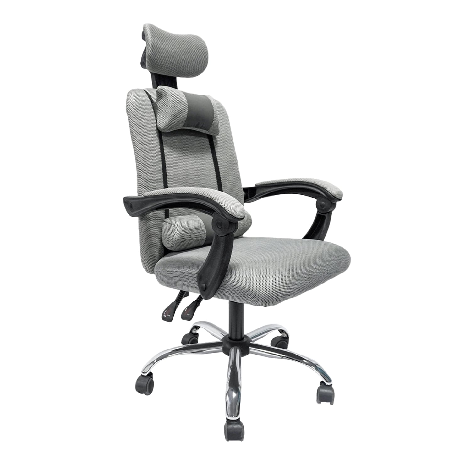 ΚΑΡΕΚΛΑ ΓΡΑΦΕΙΟΥ CRONER HM1196.02 ΓΚΡΙ MESH-ΜΕΤΑΛ.ΒΑΣΗ 58x67x124Υεκ.