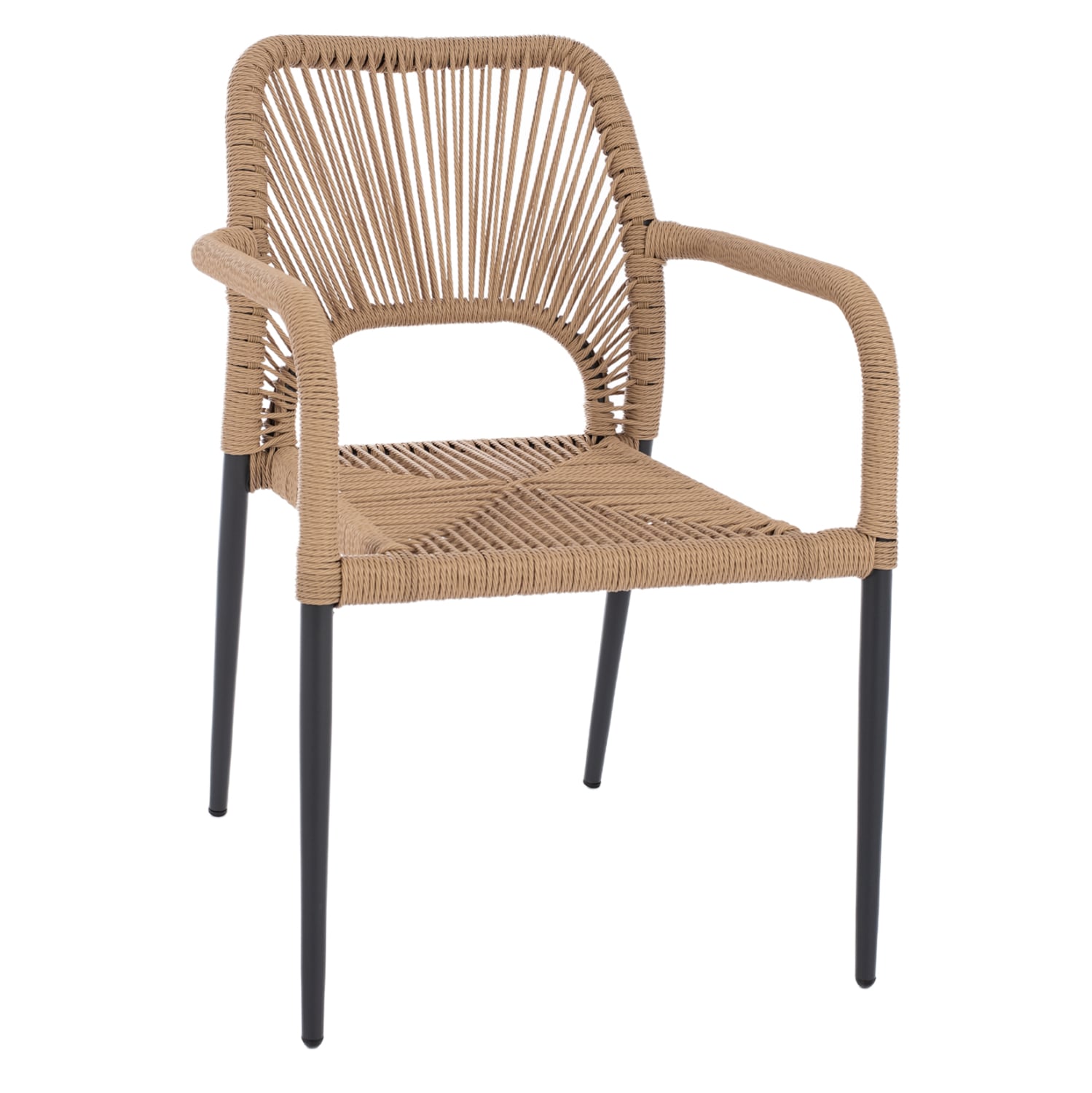 ΠΟΛΥΘΡΟΝΑ ΑΛΟΥΜΙΝΙΟY FB95771.02 ΓΚΡΙ ΜΕ P.E.TWIST RATTAN ΜΠΕΖ 55x63x82Y εκ.