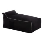 ΠΟΥΦ ZAFER FB95772.12 ΜΕ TEXTILINE ΜΑΥΡΟ ΚΑΙ ΛΕΥΚΟ ΡΕΛΙ 88x128x40-60Υ εκ.