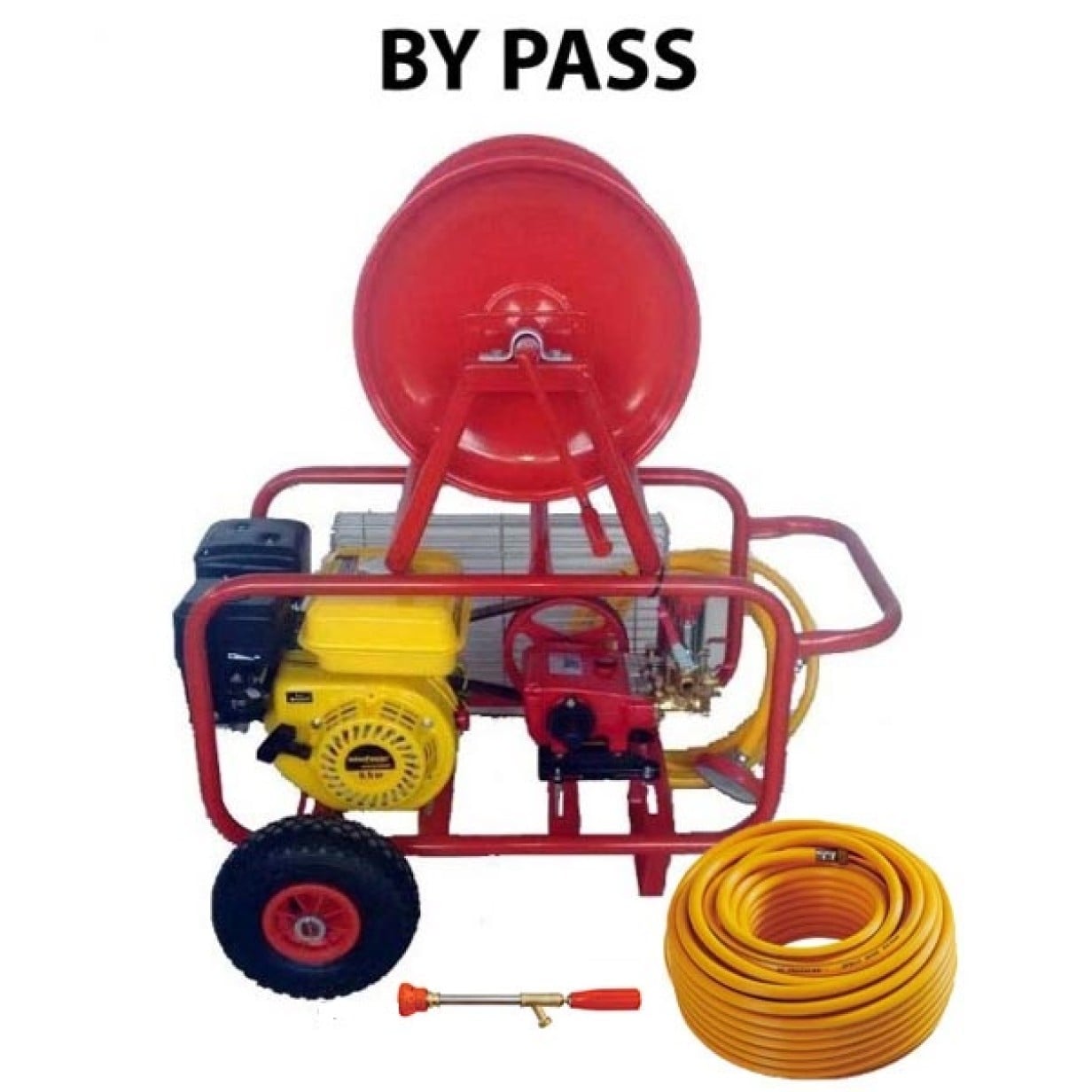 Ψεκαστικό Βενζίνης Interpower αντλία 40ΑΤΜ 22by pass με τροχήλατη βάση,ανέμη,σωλήνα 100μ. & αυλό
