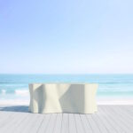 Daintree/T-122x122xh.45cm Table Bone Concrete