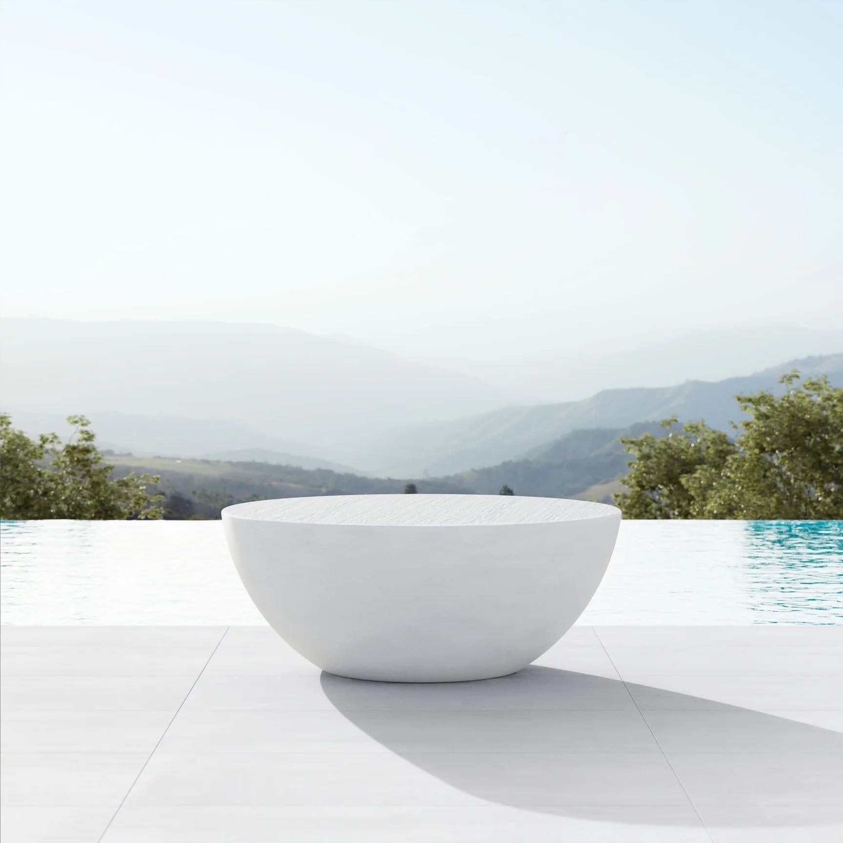 Luna/Τ oslash;104xh.43cm Table Bone Concrete