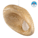 GLOBOSTAR® CARIBBEAN 01784 Μοντέρνο Κρεμαστό Φωτιστικό Οροφής με Ντουί 1 x E27 AC 220-240V IP20 - Μπεζ - Μ80 x Π80 x Υ35cm