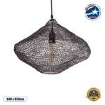GLOBOSTAR® KENTUCKY 01863 Vintage Κρεμαστό Φωτιστικό Οροφής με Ντουί 1 x E27 AC 220-240V IP20 - Καφέ - Μ40 x Π40 x Υ30cm