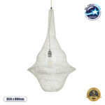 GLOBOSTAR® KENTUCKY 01874 Vintage Κρεμαστό Φωτιστικό Οροφής με Ντουί 1 x E27 AC 220-240V IP20 - Μπεζ - Μ50 x Π50 x Υ90cm