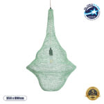 GLOBOSTAR® KENTUCKY 01876 Vintage Κρεμαστό Φωτιστικό Οροφής με Ντουί 1 x E27 AC 220-240V IP20 - Τιρκουάζ - Μ50 x Π50 x Υ90cm
