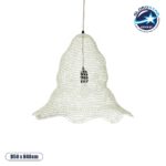 GLOBOSTAR® KENTUCKY 01889 Vintage Κρεμαστό Φωτιστικό Οροφής με Ντουί 1 x E27 AC 220-240V IP20 - Λευκό - Μ50 x Π50 x Υ48cm