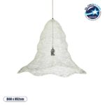 GLOBOSTAR® KENTUCKY 01892 Vintage Κρεμαστό Φωτιστικό Οροφής με Ντουί 1 x E27 AC 220-240V IP20 - Λευκό - Μ60 x Π60 x Υ52cm