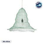 GLOBOSTAR® KENTUCKY 01894 Vintage Κρεμαστό Φωτιστικό Οροφής με Ντουί 1 x E27 AC 220-240V IP20 - Τιρκουάζ - Μ60 x Π60 x Υ52cm