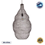 GLOBOSTAR® KENTUCKY 01896 Vintage Κρεμαστό Φωτιστικό Οροφής με Ντουί 1 x E27 AC 220-240V IP20 - Καφέ - Μ40 x Π40 x Υ70cm