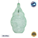GLOBOSTAR® KENTUCKY 01897 Vintage Κρεμαστό Φωτιστικό Οροφής με Ντουί 1 x E27 AC 220-240V IP20 - Τιρκουάζ - Μ40 x Π40 x Υ70cm