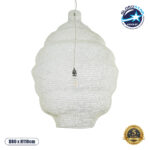 GLOBOSTAR® KENTUCKY 01901 Vintage Κρεμαστό Φωτιστικό Οροφής με Ντουί 1 x E27 AC 220-240V IP20 - Λευκό - Μ80 x Π80 x Y110cm