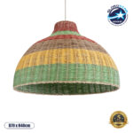 GLOBOSTAR® CABALLEROS 02054 Boho Κρεμαστό Φωτιστικό Οροφής με Ντουί 1 x E27 AC 220-240V IP20 - Πολύχρωμο - Μ70 x Π70 x Υ48cm