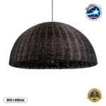 GLOBOSTAR® MONTANA 02382 Boho Κρεμαστό Φωτιστικό Οροφής με Ντουί 1 x E27 AC 220-240V IP20 - Καφέ - Μ80 x Π80 x Υ40cm