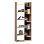 Βιβλιοθήκη Naya pakoworld sonoma-ανθρακί 72x30x182.5εκ