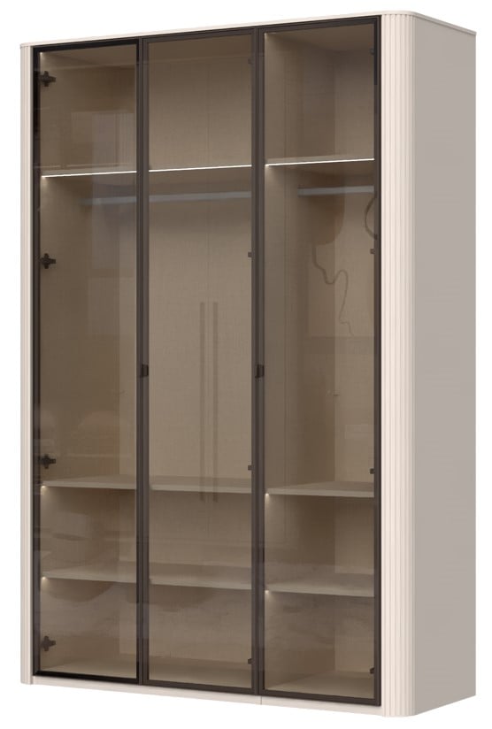 Ντουλάπα Dutchess τρίφυλλη glass