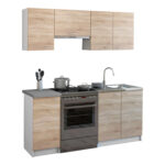 ΣΥΝΘΕΣΗ ΚΟΥΖΙΝΑΣ ΜΕΛΑΜΙΝΗ SONAMA-ΛΕΥΚΟ FB92441 180x29,2-46εκ.