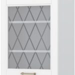Ντουλάπι κρεμαστό Tahoma V7-60-1KS με βιτρίνα-Λευκό ματ