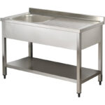 Λάντζα Μονή Inox 120 cm / 1 γούρνα (αριστερά)