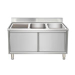 Λάντζα Κλειστή Inox 180 cm / 2 γούρνες (δεξιά)