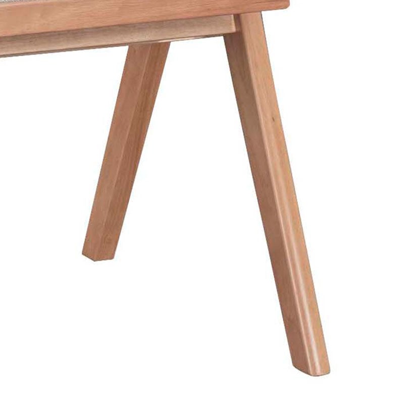 Πολυθρόνα Winslow pakoworld ξύλο rubberwood ανοικτό καρυδί-pvc rattan φυσικό-ύφασμα γκρι - Image 4