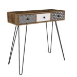 Κονσόλα ArteLibre LIDYA Καφέ Με Σχέδιο 90x35x91cm
