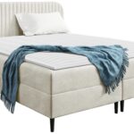 Επενδυμένο κρεβάτι Box Best I-Krem-160 x 200