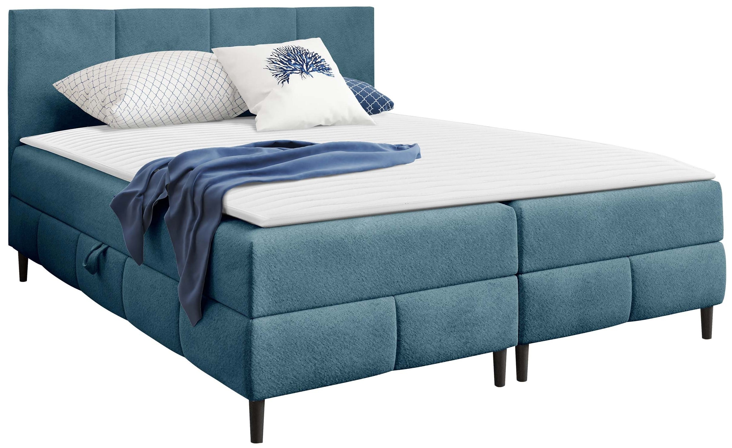 Επενδυμένο κρεβάτι Box Best II-Galazio-160 x 200