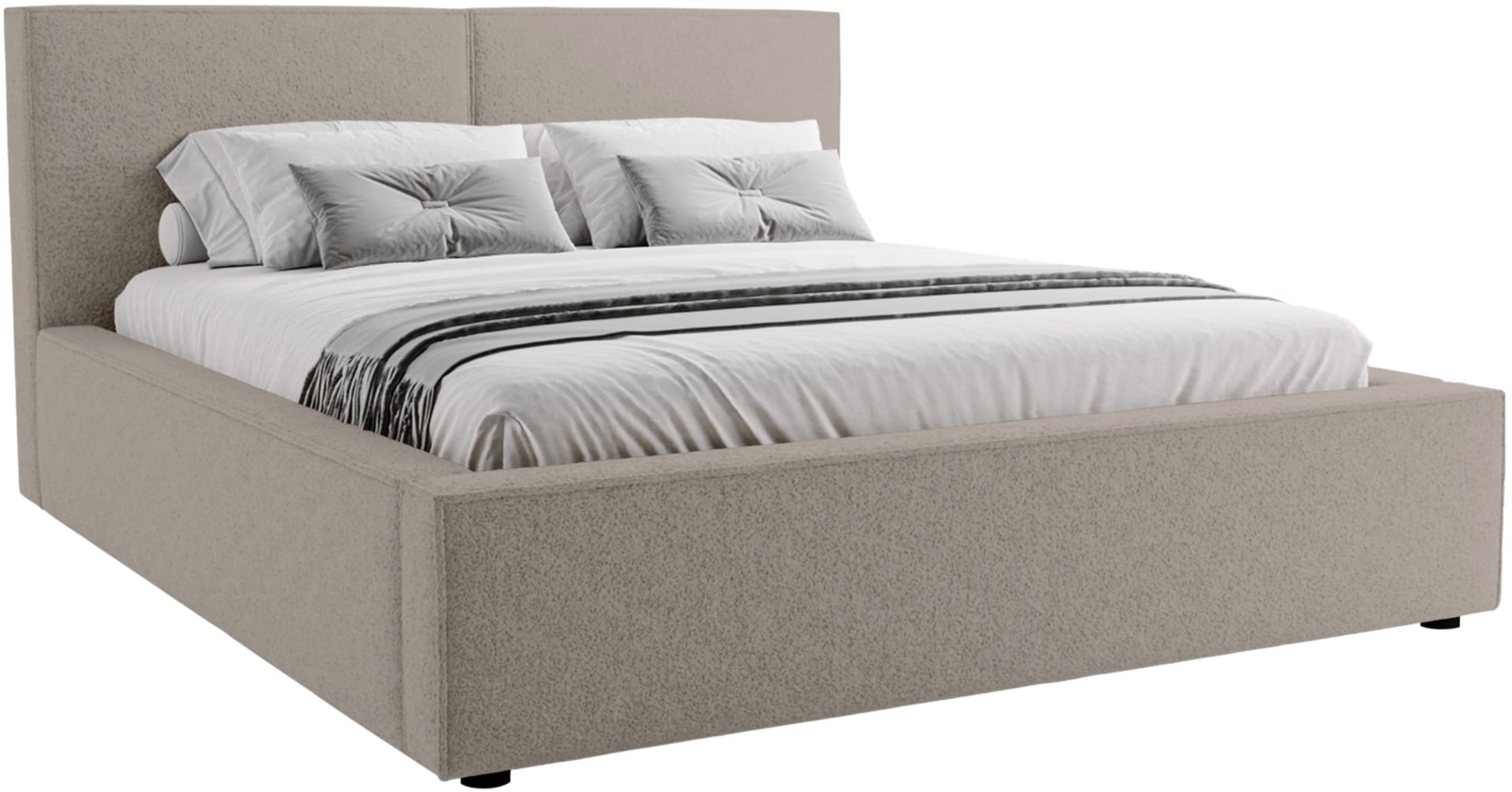 Επενδυμένο κρεβάτι Santos-Silver Gray-160 x 200