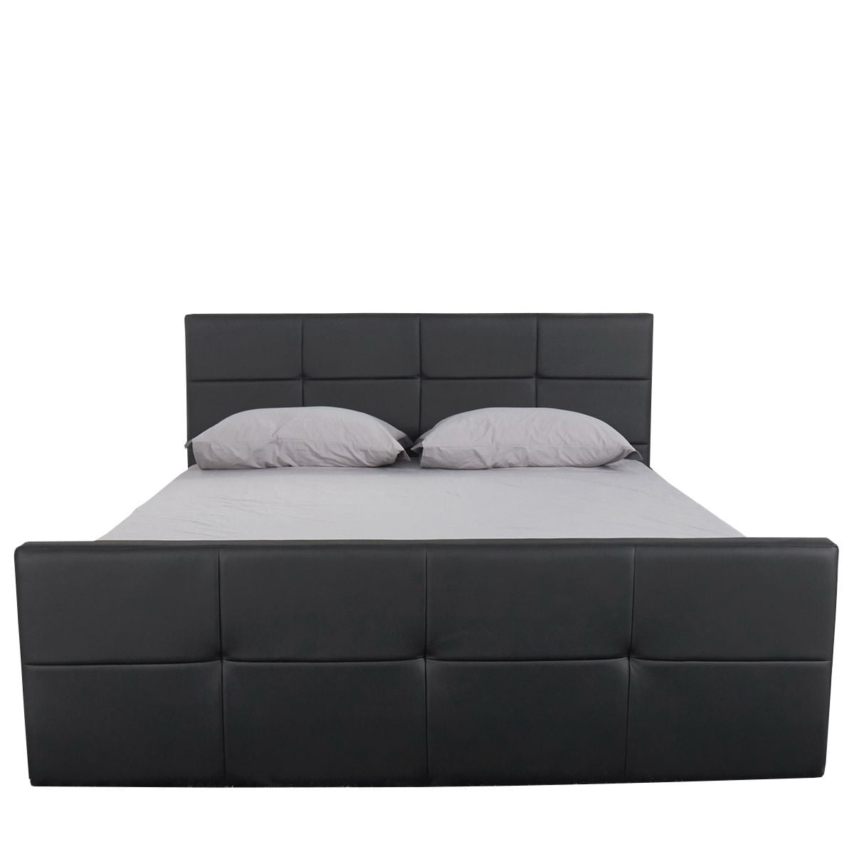 Κρεβάτι ArteLibre ANEMONE Μαύρο PU Με Αποθηκευτικό Χώρο 217.5x170.5x100cm(Στρώμα 160x200cm)