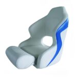 Κάθισμα Deluxe Maritim Flip Up - 670x410x600mm - Γκρί/λευκό