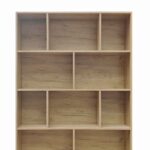 Βιβλιοθήκη Evergin pakoworld mdf σε oak απόχρωση 100x30x135εκ