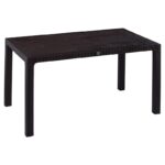 Τραπέζι κήπου "Plore" με UV protection PP σε χρώμα καφέ 150x90x75