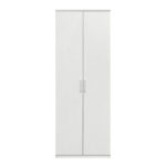 Ντουλάπα Δίφυλλη ArteLibre REIDUN Λευκό Μοριοσανίδα 60x50x195cm