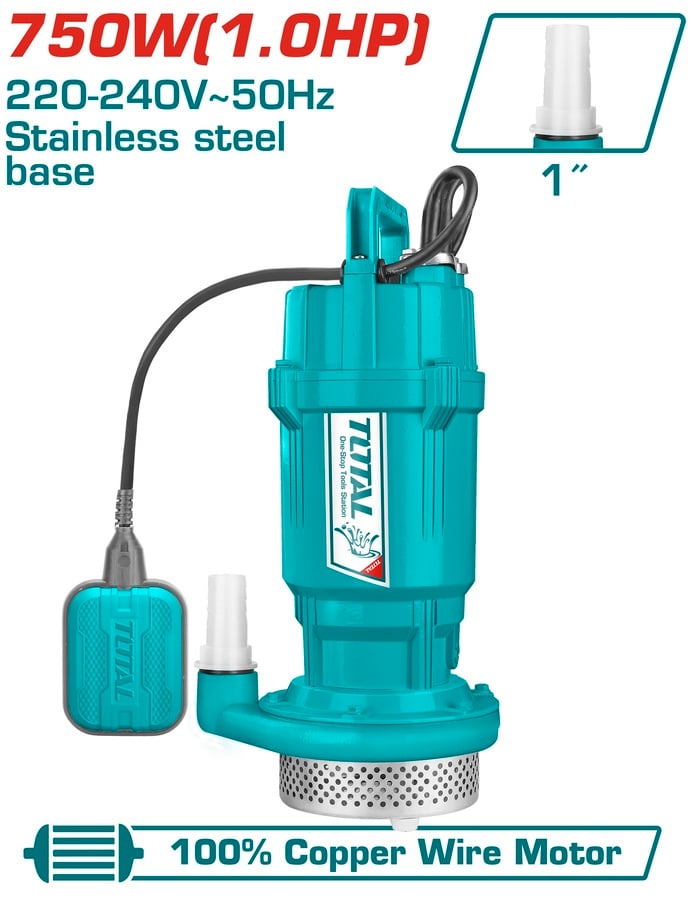 TOTAL ΥΠΟΒΡΥΧΙΑ ΑΝΤΛΙΑ ΟΜΒΡΙΩΝ ΥΔΑΤΩΝ 750W (TWP67506)
