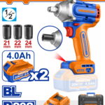 WADFOW ΜΠΟΥΛΟΝΟΚΛΕΙΔΟ ΜΠΑΤ. Li-ion 20V / 480Nm / 4Ah / 2 ΜΠΑΤ BL Motor (WCD1B483E)