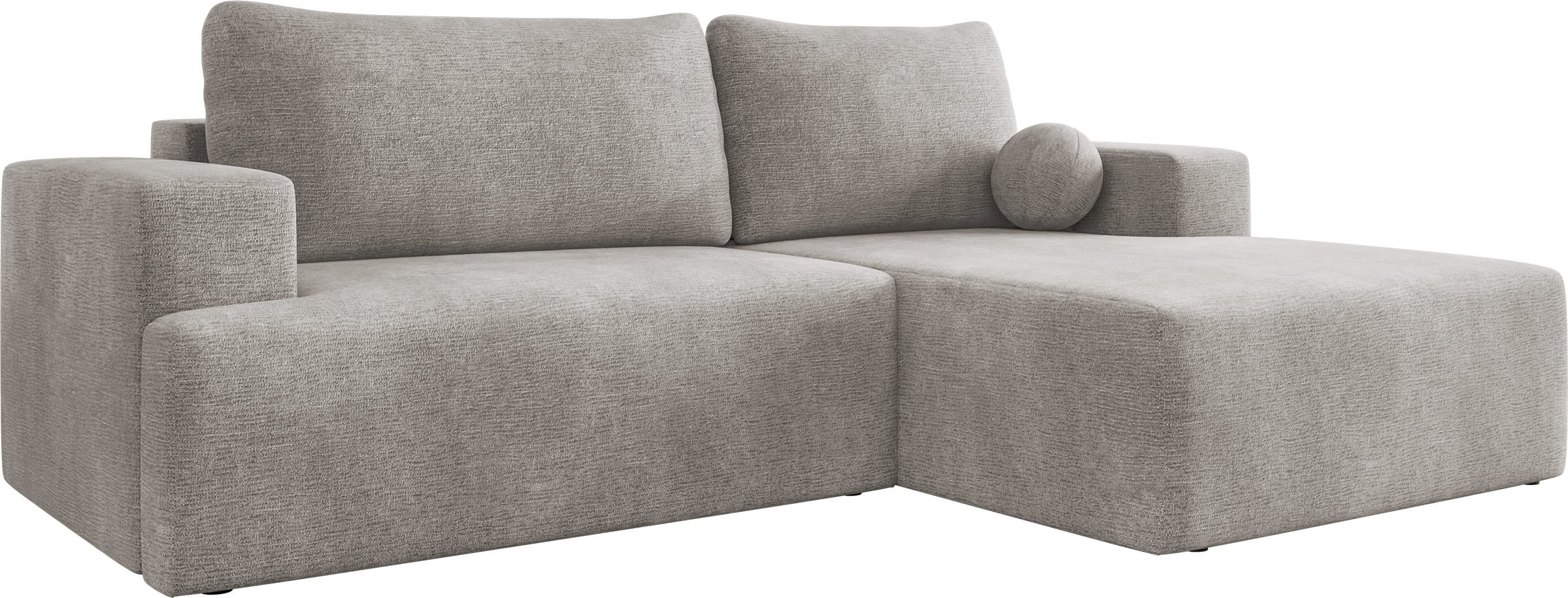Γωνιακός καναπές Mivo-Silver Gray-Δεξιά