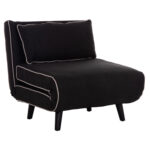 ΠΟΛΥΘΡΟΝΑ ΚΡΕΒΑΤΙ BRAXTON HM8425.03 ΜΑΥΡΟ ΥΦΑΣΜΑ 78x88x78Υεκ.