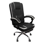 Καρέκλα Γραφείου OPTISEAT Μαύρο/Λευκό PVC/Μέταλλο 67x65x105-115cm