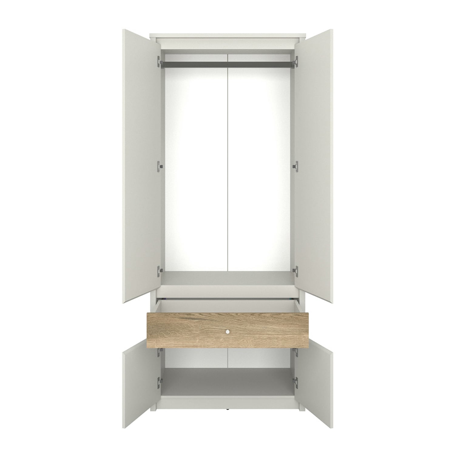 Ντουλάπα Δίφυλλη Karin Cashmere-Evoke Oak 87x50.5x210.5cm - Image 2