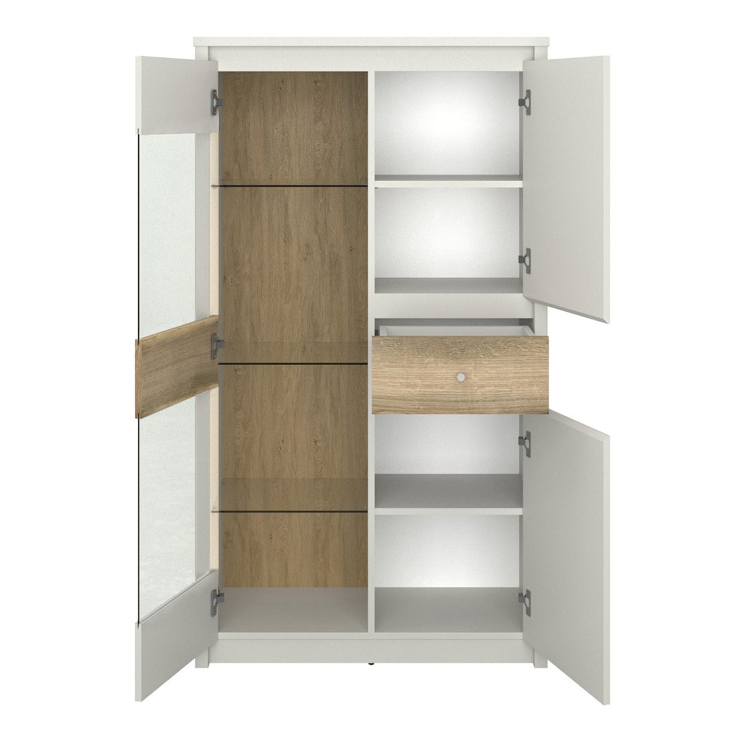 Βιτρίνα Karin Cashmere-Evoke Oak 86x36.5x153cm - Image 2