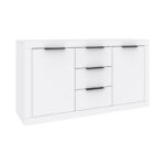 Μπουφές Doha pakoworld σε λευκή απόχρωση 150x45x80.5εκ