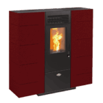 Kalor Quadra Mod 6 Red Σόμπα Pellet αερόθερμη 6.5kw απόδοσης 95,93%