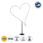 GLOBOSTAR® XMAS-HEART Χριστουγεννιάτικο Διακοσμητικό Φωτιστικό LED 19,5W 780lm 360° AC 220-240V Αδιάβροχο IP65 Θερμό Λευκό 2700K - Μαύρο & Διάφανο - M100 x Π25 x Υ157cm - 2 Χρόνια Εγγύηση