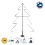 GLOBOSTAR® XMAS-TREE-BIG Χριστουγεννιάτικο Διακοσμητικό Φωτιστικό LED 27.3W 1092lm 360° AC 220-240V Αδιάβροχο IP65 Θερμό Λευκό 2700K - Μαύρο & Διάφανο - Μ134 x Π25 x Υ188cm - 2 Χρόνια Εγγύηση