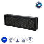 GLOBOSTAR® DISPLAY 90318 Κυλιόμενη Ψηφιακή Επιγραφή 64x16cm P10 Διπλής Όψης LED AC 220-240V Αδιάβροχο IP65 Μπλε - WiFi Control μέσω FK APP - Αισθητήρας Θερμοκρασίας & Υγρασίας - Μ70.5 x Π11 x Υ22.5cm - 2 Χρόνια Εγγύηση