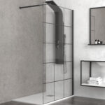 Σταθερό κρύσταλλο frame FREE Black KARAG 40x200cm